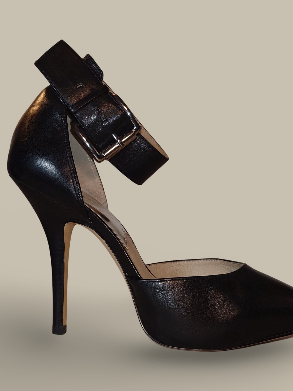 Michael Kors Black Brinkley Ankle Strap Size 7 Heel